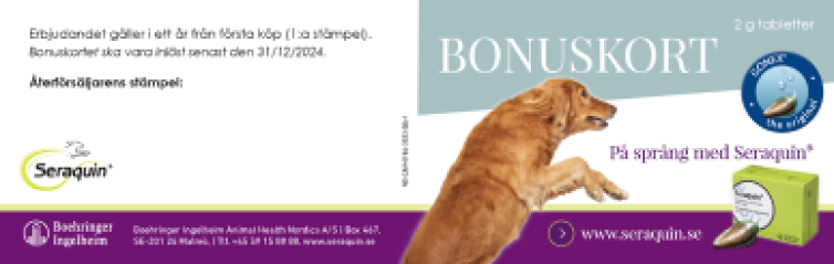 Seraquin hund bonuskort